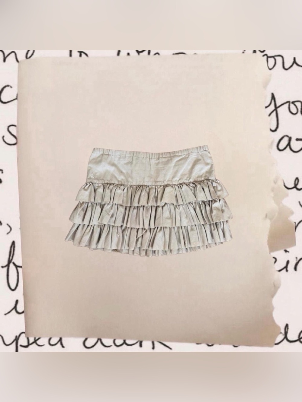 vintage ralph lauren pleated mini ruffle skirt